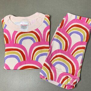 Hanna Andersson Rainbow Print Short Pajama Set Size 4 Organic Cotton